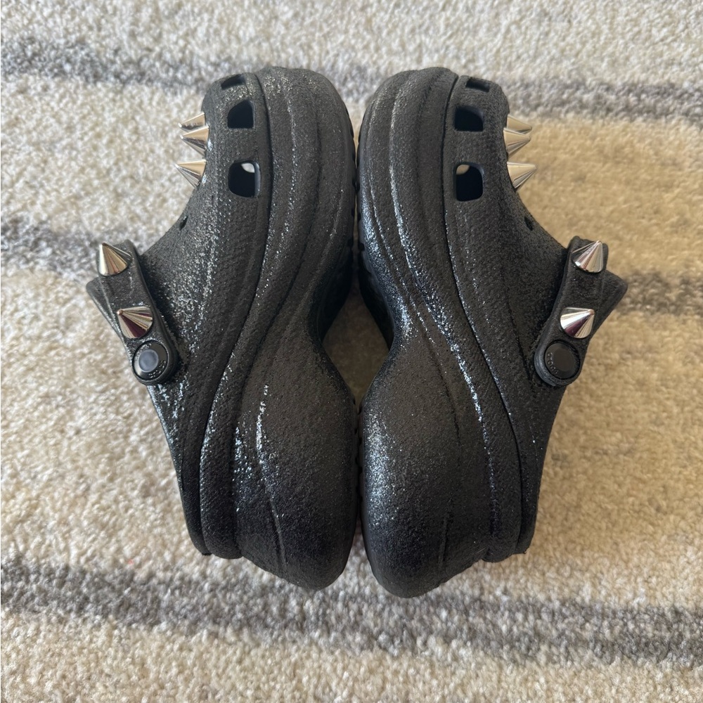 CROCS Black Slippers with Silver Studs - Picture 5 of 11